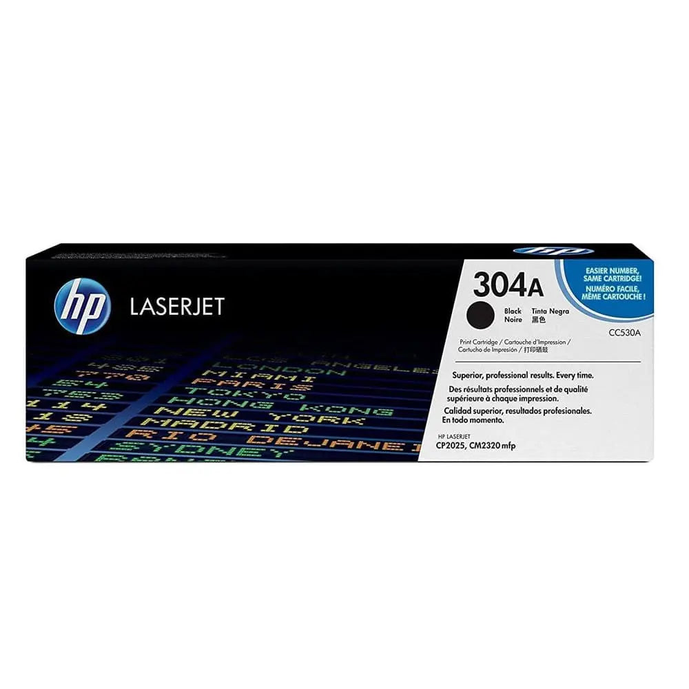 HP 304A Black Original LaserJet Toner Cartridge, CC530A Quality Printers