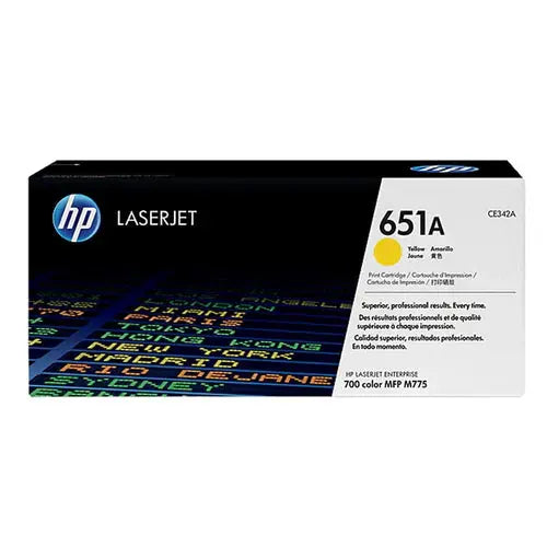HP 651A Yellow LaserJet Toner Cartridge (CE342A) Quality Printers