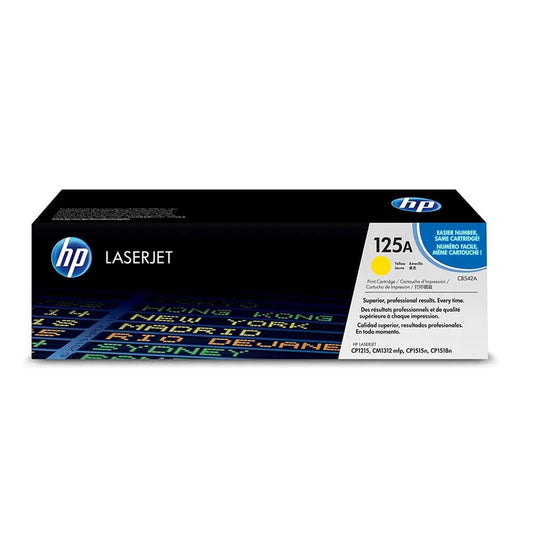 HP 125A Yellow Original LaserJet Toner Cartridge, CB542A Quality Printers