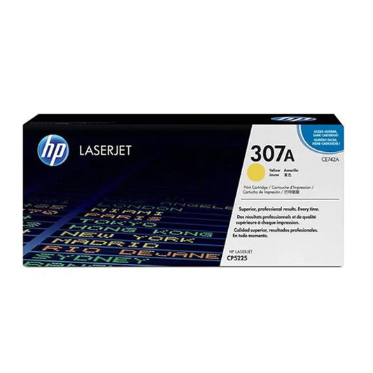 HP 307A Yellow Original LaserJet Toner Cartridge, CE742A Quality Printers