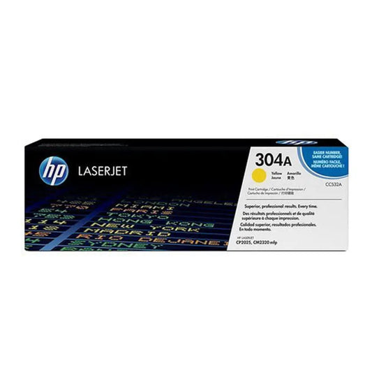 HP 304A Yellow Original LaserJet Toner Cartridge, CC532A Quality Printers