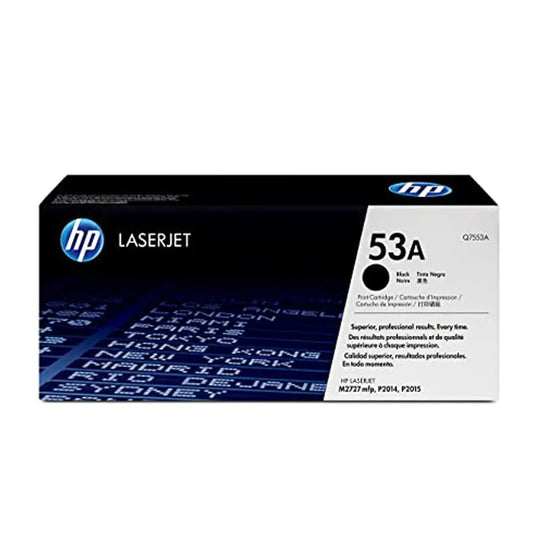 HP 53A Black Original LaserJet Toner Cartridge, Q7553A Quality Printers