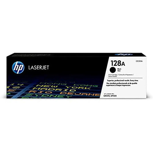 HP 128A Black Original LaserJet Toner Cartridge, CE320A Quality Printers